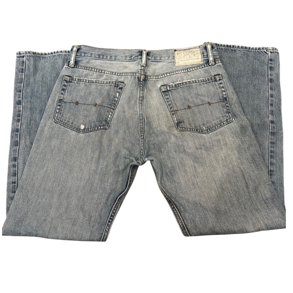 Polo Ralph Lauren Classic Fit 867 Mens LightWash Distressed Straight Jeans 30x32